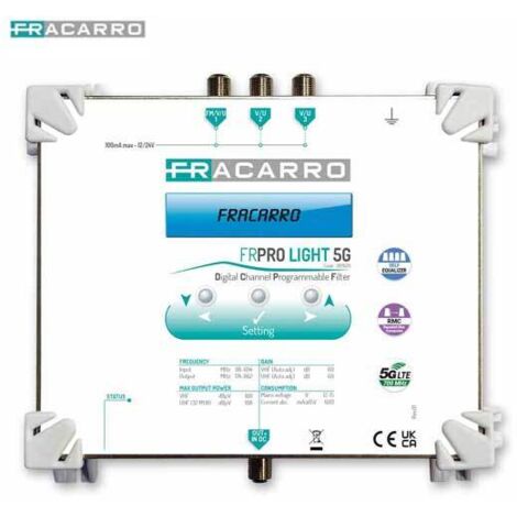 Centrale programmabile fracarro per il filtraggio dei canali 3 ingressi frpro light 5g - 287629