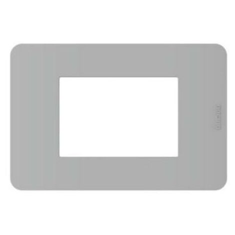 Placca bticino matixgo 3 moduli grigio - ja4803jg