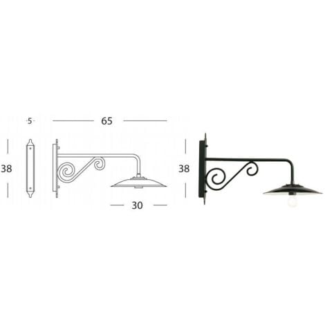 Sovil applique in basso con piattino grigio 928/16