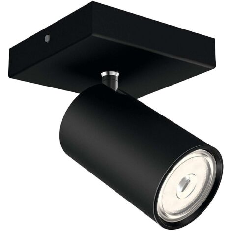 Philips kosipo faretto singolo nero in metallo orientabile spot 5059130pn