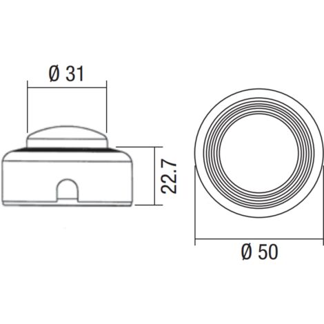 Interruttore a pedale TFS-2, interruttore antiscivolo a pedale in