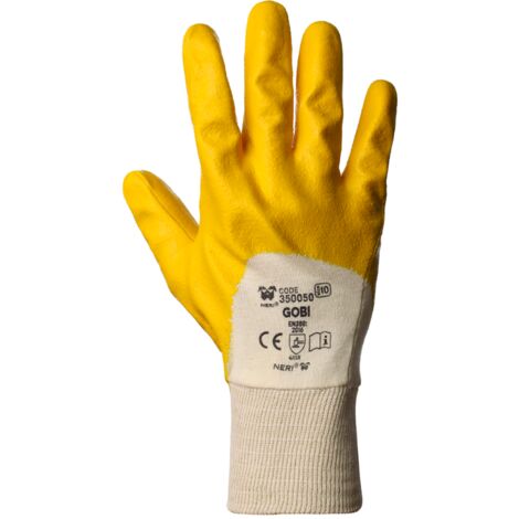 Guanti so.di.fer gobi cotone impregnato taglia 10 giallo - f14569