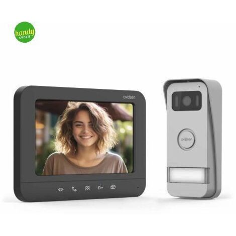 Avidsen PRIMA Video citofono Cablato Kit completo Nero, Alluminio