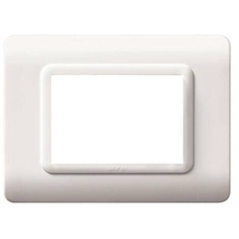 Placca Ave tecnopolimero Sistema 44 bianco cornice bianca 3 moduli 44PY03B