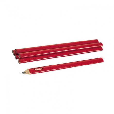Valex matite rosse per muratore da 6 pezzi in legno 1961131