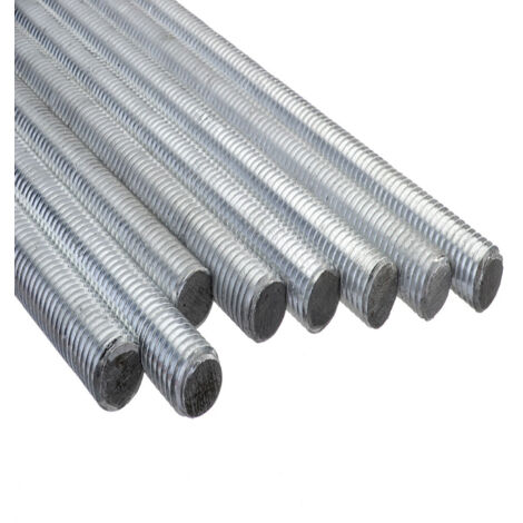 Barra asta filettata 6mm di acciaio zincato da 1mt classe di resistenza 4.8 passo grosso