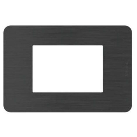 Placca Bticino MatixGO Effects 3 moduli Black Nick JA4803EN
