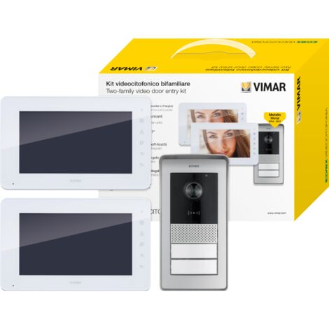Kit videocitofonico vimar elvox monitor + alimentatore + posto esterno + distributore bus - k42931