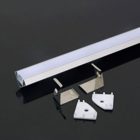 V-tac 2 metri profilo in alluminio per strisce led da interno vt-8114 3356