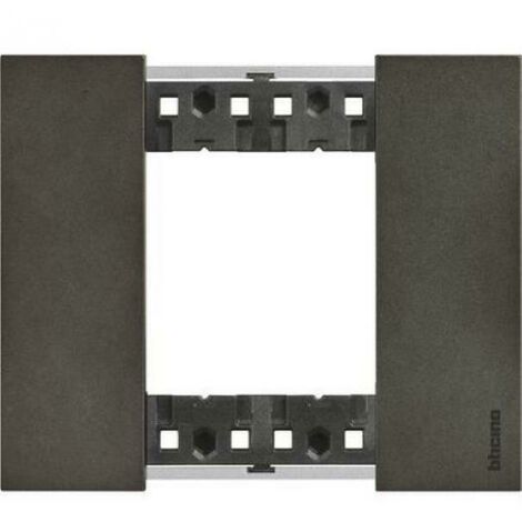 Placca Bticino Living Now 2 moduli colore Space KA4802NG