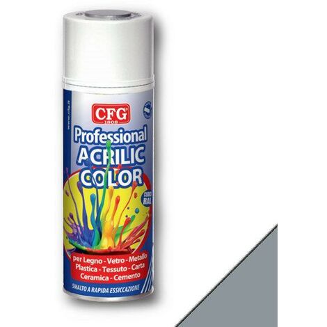 Spray acrilico puro professionale cfg - a rapida essiccazione colore grigio  finestra sp7040