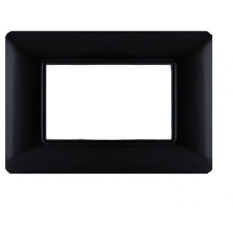 PLACCA COLORE NERA BTICINO MATIX COMPATIBILE 3 4 6 MODULI COLORE NERO