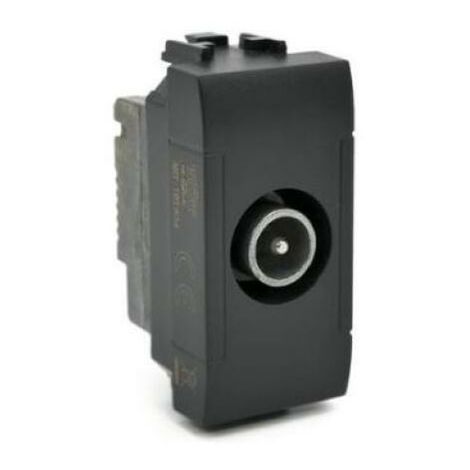 Presa tv passante art compatibile bticino livinglight ln4202p14 nero - 834n