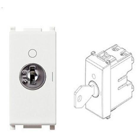 14087 Pulsante 2P No 16A +Chiave Bianco Plana