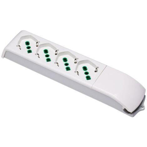 Multipresa scarpetta Fanton con 4 prese bipolari schuko senza cavo 410130
