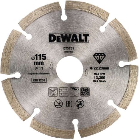 Dewalt disco diamantato diametro 115mm per tagli rapidi dt3701-qz