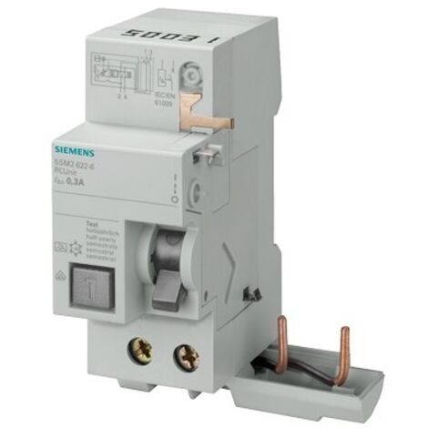 Blocco Differenziale, a 2 poli, tipo A, In: 40 A, 30 mA, Un AC: 230 V, per 5SL4