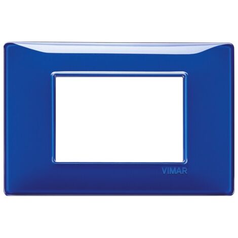 Vimar Plana placca 3 moduli colore zaffiro 14653.50