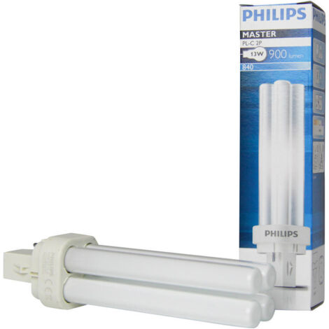 Philips lampada fluorescente compatta 2pin g24q-1 13w luce naturale plc1384