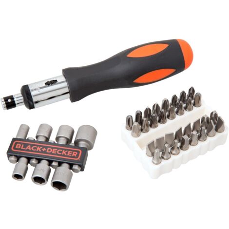 BLACK+DECKER Set Di Cacciaviti A Cricchetto Manuali Con Punte (43 Pezzi
