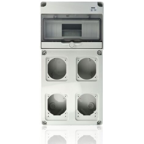 Contenitore Gewiss Per Apparecchi Verticale 8 Posti - Grigio RAL 7035, IP40 Per Sicurezza