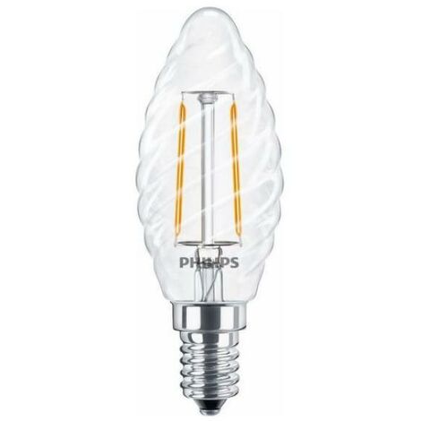 Lampadina tortiglione a filamento LED Philips 2W 2700K attacco E14 PHILEDTOR2514G2
