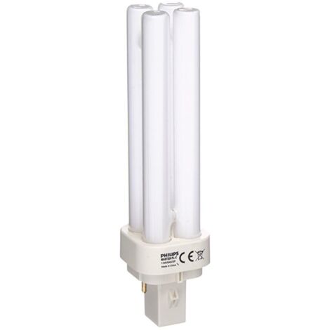 Philips lampada fluorescente compatta 2pin g24d-1 13w luce calda plc1383