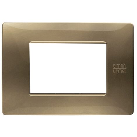 SIMON URMET NEA PLACCA 3 MODULI COLORE WENGE
