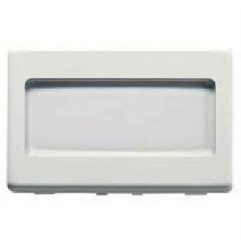 Gewiss pulsante con targhetta portanome illuminabile 250v ac - na 10a 3 moduli system white gw20024