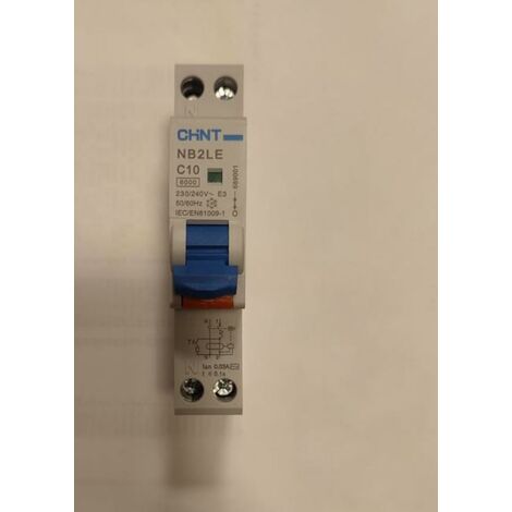 Interruttore mtd compact chint 1p+n c10 30ma 6ka ac- 689001
