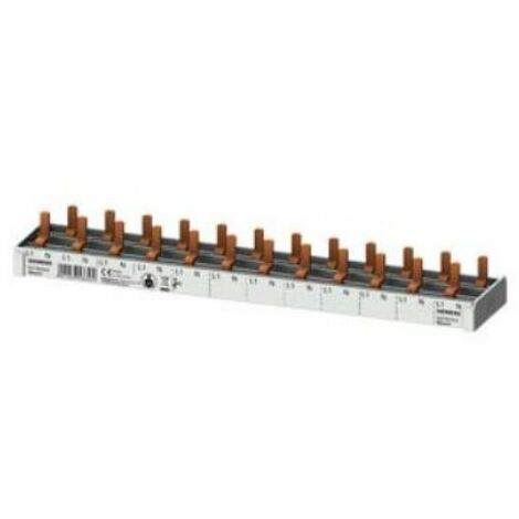 Barra di collegamento 1P+N 10mm2 stick 12 moduli per interruttori automatici stretti 1P+N (5SV1 5SV6 5SL60) isolamento completo 5ST3674-0
