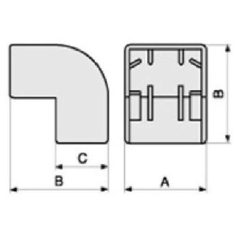 Angolo Esterno Variabile Per Canali Porta Cavi Bocchiotti 60X40