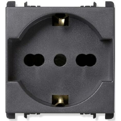 URMET SIMON NEA 10303AL ALLUMINIO PRESA BIPASSO 10/16A