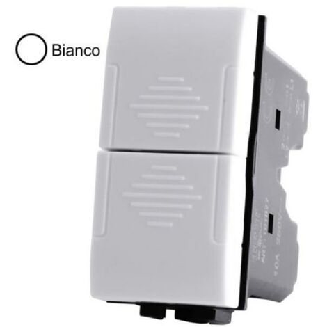 Doppio pulsante bianco serie T1 Tot Electric 827B
