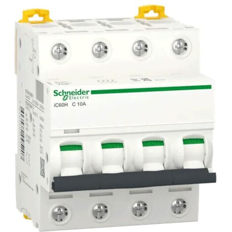 Interruttore magnetotermico schneider electric acti9 ic60h 4p 10a 10000a curva c -a9f89410