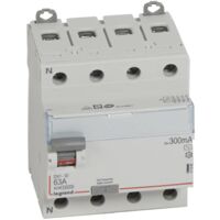 Legrand – Interrupteur différentiel 4P 63A AC 300mA – Type AC pour protection contre les fuites de courant – Tétrapolaire 400V – Compatible avec modules DX3