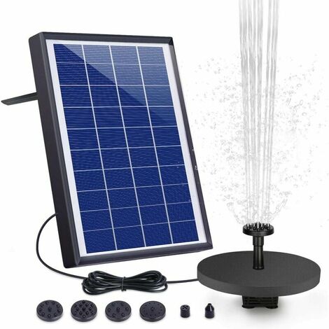 AISITIN 3.5W Fontaine Solaire Extérieur avec Batterie Pompe Bassin Solaire  6 Buses pour Bain d'oiseaux Aquarium Jardin Fontaine : : Jardin