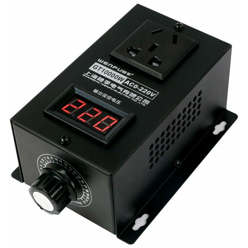 Régulateur de tension 10000W 10-220VAC SCR variateur de vitesse + compteur  numérique