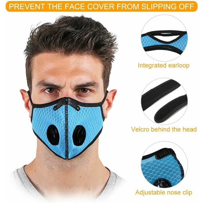 Masque de sport réutilisable | Conception de masque tactique noir | Masque  facial ajusté