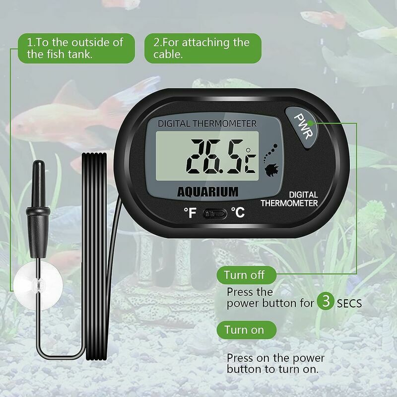 1pc Reptile thermomètre hygromètre humidité Sonde de température Gauge  numérique pour Reptile réservoir terrariums Incubateur : :  Animalerie