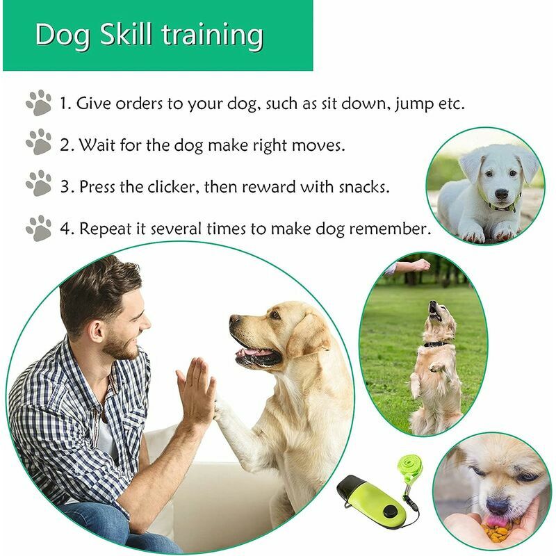 Soft Clicker pour chiot/chien, accessoire doux d'éducation canine