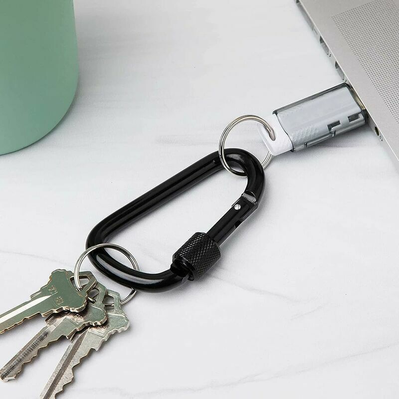 50pcs mousquetons à longe pivotants avec Porte-clés Porte-clés pour  bricolage DIY