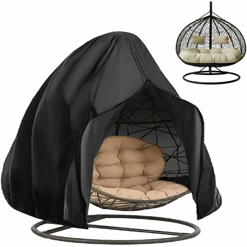 Housse Salon Jardin,420D Bâche Salon de Jardin Protection  Mobilier,Imperméable Résistance au Vent,Respirante,Antipoussière et  Résistante aux UV -Black?60x60x60cm