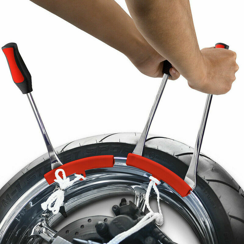 5 pièces ensemble d'outils de changement de pneu kit de démontage  automobile camion réparation pneu cuillère levier outils jante protecteur  gaines moto voiture vélo automobile