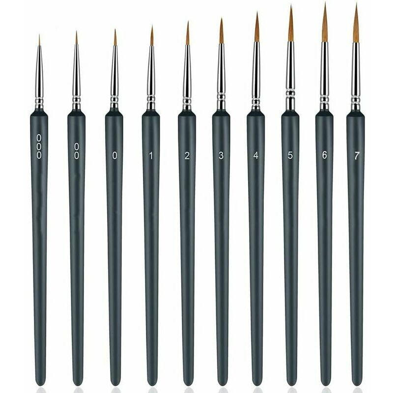 Pinceaux Artisanaux, 10 PCS Poignée Ergonomique Plat Pinceau à Poils  Matériau Coloré Porte-plumes Pour Peinture à L'huile Pour Peinture  Acrylique