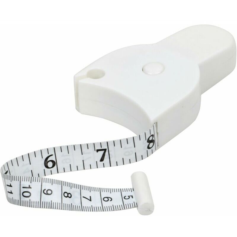 White cm and in - Mètre à ruban télescopique automatique 150cm-60 pouces,  règle à triple circonférence auto r