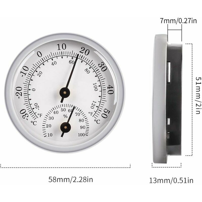 Mini Thermomètre Et Hygromètre Analogique, Outil De Mesure De La  Température, Contrôle Du Climat De La Pièce, Pour L'intérieur Et  L'extérieur - Température Instruments - AliExpress