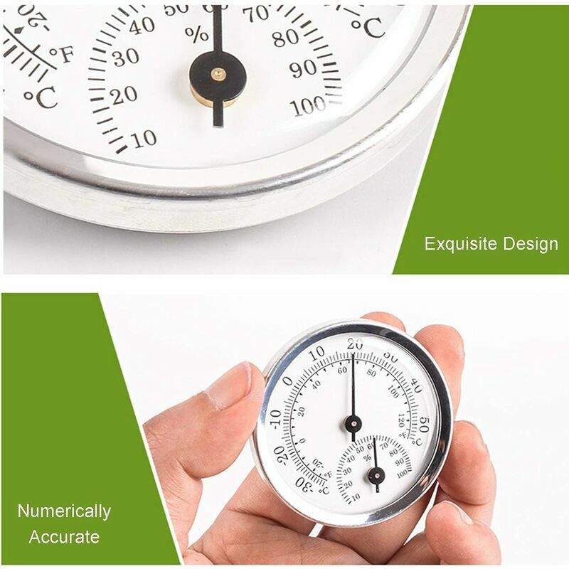 Hygromètre Thermomètre, Capteur D'Humidité Moniteur Détecteur Mesures,  Thermomètre Analogique Utilisé Dans un Environnement Humide de Terrasse  Intérieure/Extérieure, 1 pièce 13Treize
