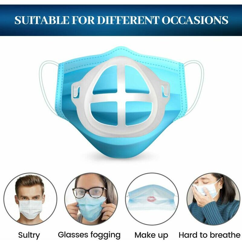 Lot de 5 supports 3D pour masque nasal, protection de la bouche et