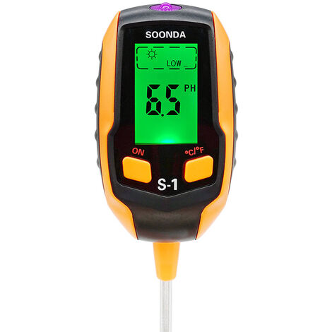 Testeur de sol 5 en 1 pH-mètre, testeur de thermomètre numérique